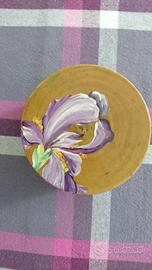 Portagioie con fiore dipinto a mano