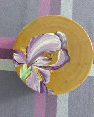 Portagioie con fiore dipinto a mano