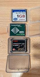 Lotto 3 Schede di Memoria CompactFlash (CF)