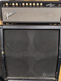 testata fender supersonic 22 con  cassa marshall