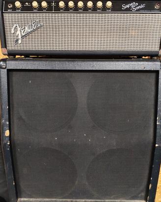 testata fender supersonic 22 con  cassa marshall