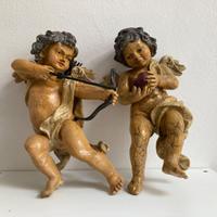 Coppia di Cherubini putti angeli grandi