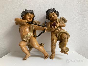 Coppia di Cherubini putti angeli grandi