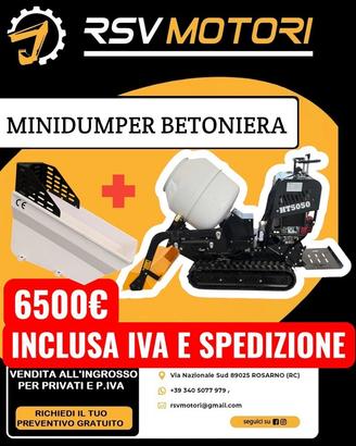 Motocarriola Minidumper Dumper Betoniera RSV