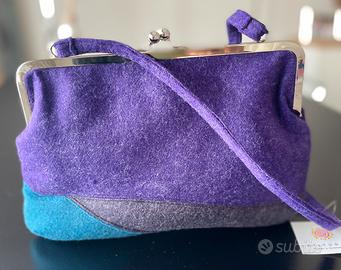 Borsa casual con traccolla in panno