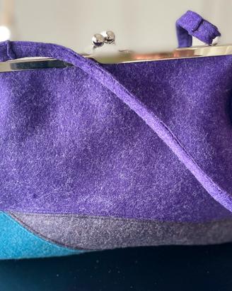 Borsa casual con traccolla in panno