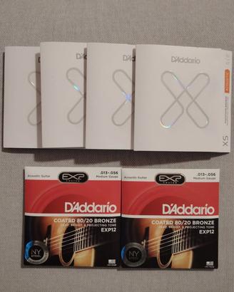 Corde chitarra acustica D'Addario XS e EXP