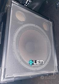 Subwoofer professionale Lem 15” 400+400w