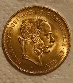 Austria Oro 4 Fiorini 10 Franchi 1892 Francesco Gi