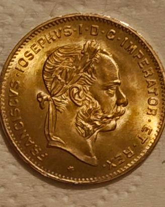 Austria Oro 4 Fiorini 10 Franchi 1892 Francesco Gi