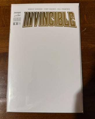 Invincible #1 Variant white cover logo Oro