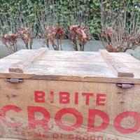 Cassetta in legno bibite Crodo completa 