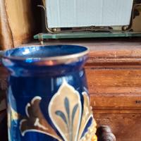 vaso vetro blu liberty 