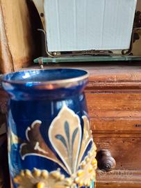 vaso vetro blu liberty 