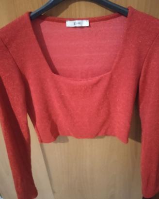 T-shirt donna colore Rosso laminato