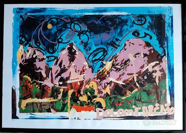Quadro Schifano "dolomiti"