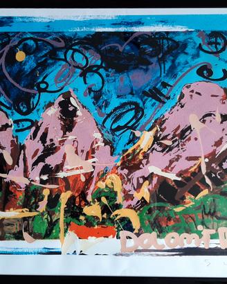 Quadro Schifano "dolomiti"