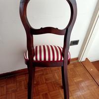 Set di 4 sedie  vintage in legno e imbottitura