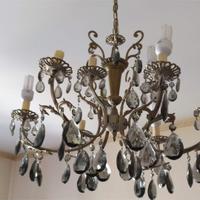 Lampadario arte barocca con pendenti