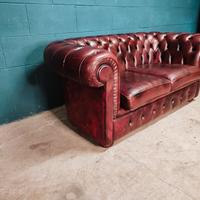divano Chester Chesterfield club pelle Bordeaux uk