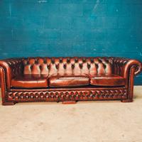 Divano Chester Chesterfield vera pelle Bordeaux 