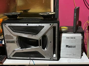 Subwoofer hertz,amplificatore magnat e casse auto