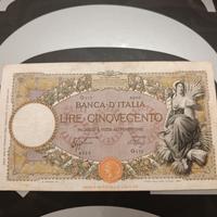 500 lire mietitrice banconota italia