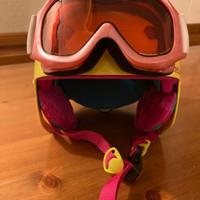 casco sci bambina + occhiali