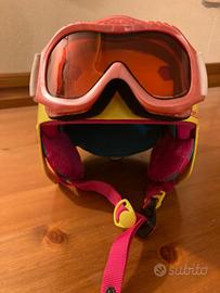 casco sci bambina + occhiali