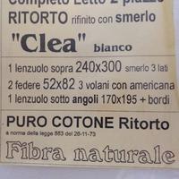 Completo letto 2 piazze . Sopra - Sotto - 2 Federe