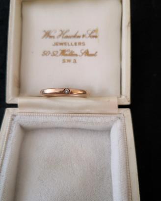 anello Pommelato oro e brillante