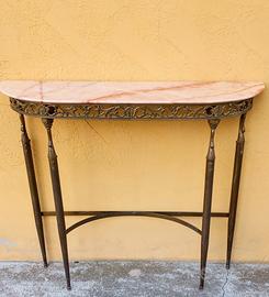 Consolle Vintage in ferro e marmo + specch