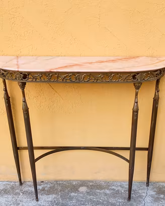 Consolle Vintage in ferro e marmo + specch