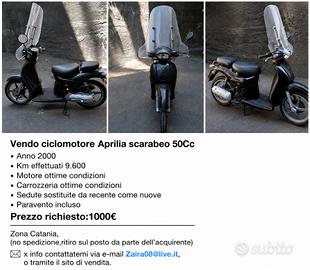 Ciclomotore scarabeo Aprilia 50cc