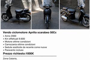 Ciclomotore scarabeo Aprilia 50cc