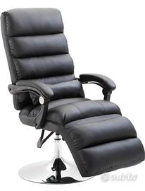 Poltrona colore Nero Reclinabile