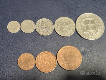 lotto monete con argento