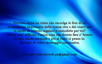 Si realizzano video ricordi