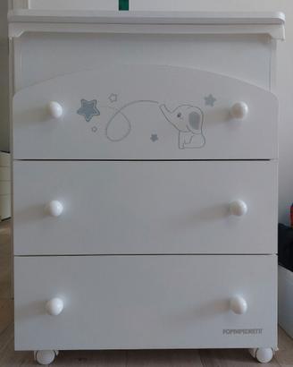Cassettiera Foppapedretti in legno con ruote