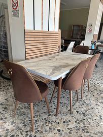 Tavolo con 6 sedie allungabile