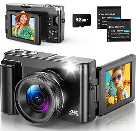 Fotocamera digitale 4k 48MP autofocus con SD 32GB