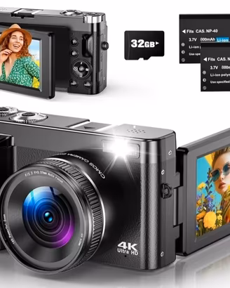 Fotocamera digitale 4k 48MP autofocus con SD 32GB
