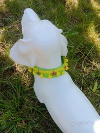 Collare in cotone con charms, nuovo, SabiPet 