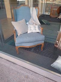 Poltrona classica azzurra