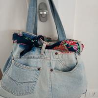 Borsa in jeans fatta a mano 