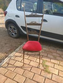 sedia in ottone 