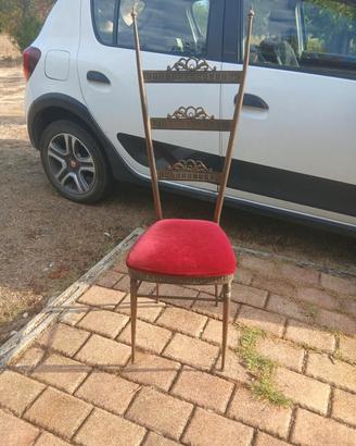 sedia in ottone 