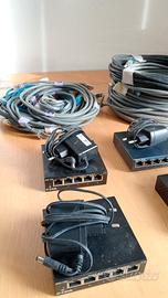 circa 50-60 metri cavi ethernet  + 4 switch