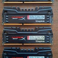 16GB RAM Kingston HyperX Beast DDR3 1600MHz (4x4GB