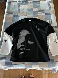 Maglia nera e bianca Stay Wild